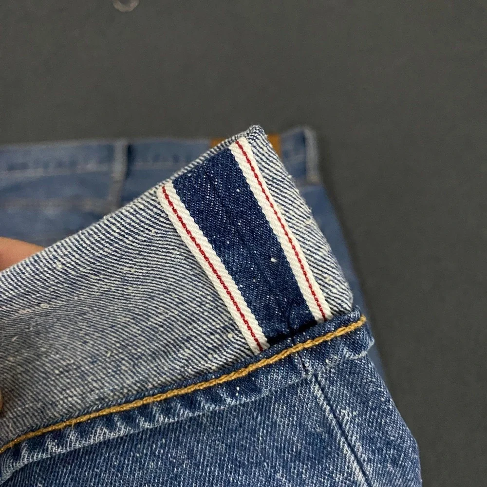 Levis 501 Original Selvedge Jeans 32x30 Blue Big E Premium Denim
